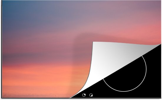 KitchenYeah® Inductie beschermer 85x52 cm - Zon - Lucht - Wolken - Roze - Kookplaataccessoires - Afdekplaat voor kookplaat - Inductiebeschermer - Inductiemat - Inductieplaat mat