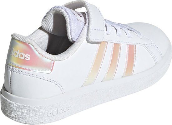 adidas Sportswear Grand Court Lifestyle Court Elastic Lace and Top Strap Shoes - Kinderen - Wit- 35 - adidas