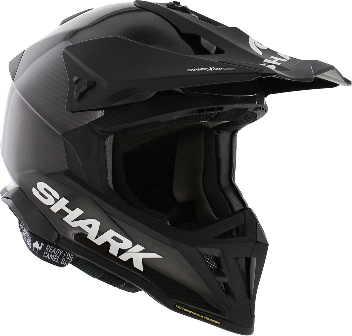 SHARK VARIAL RS CARBON SKIN Motorhelm crosshelm Carbon Wit Carbon - Maat L – foto 3