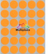Etiketten stickers "MULTIPLAZA"- 20 mm ● FLUOR ORANJE ● 5 x 30 etiketten (150) - labels - opvallen - markeren - archiveren - organiseren - universeel