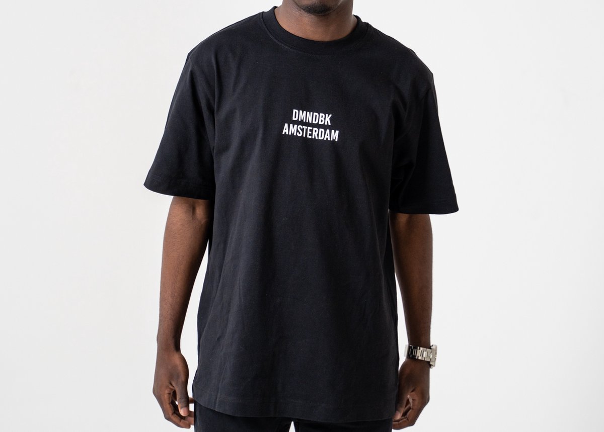 DMNDBK AMSTERDAM - Heren t-shirt - zwart - oversized - 1998 - maat S