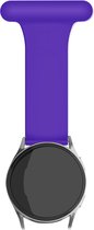 Strap-it Smartwatch bandje 22mm - Siliconen verpleegkundige band - geschikt voor Samsung Galaxy Watch 1 46mm / Watch 3 45mm / Gear S3 Classic & Frontier - Polar Vantage M / M2 / V3 / Grit X / Grit X Pro - OnePlus Watch - paars
