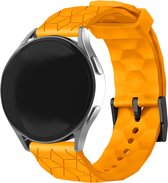 Bracelet Strap-it Smartwatch 20mm - Bracelet Siliconen hexagon - convient pour Samsung Galaxy Watch 5 / 5 Pro / Watch 4 / 4 Classic / Watch 42mm / Watch 3 41mm / Watch Active & Active 2 / Gear Sport - Amazfit Bip / GTS - Polar Ignite / Unie - orange