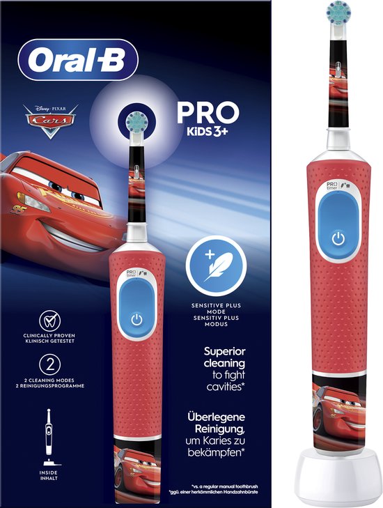 Oral-B Pro Kids - Cars - Brosse à dents électrique - Designed By Braun |  bol.com