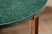 Handgemaakte bijzettafel NOBLE I 35cm groen marmer afneembaar tafelblad rond - 40366