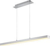 LED Hanglamp - Trion Agina - 18W - Aanpasbare Kleur - Dimbaar - Rechthoek - Mat Nikkel - Aluminium - BES LED