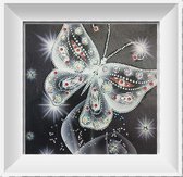 Artstudioclub®  Strass steentjes Diamond painting volwassenen vlinder 30x30cm luxe versie