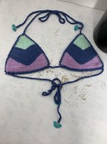 Seafolly Summer Chintz Triangle Bikini Fresh Mint - Mint groen, Paars en Blauw bikinitopje Dames - Maat 36 (S)