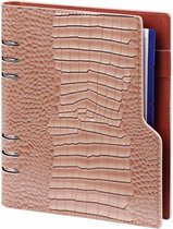 1016-63 clipbook A5 Organizer 1 week per 2 paginas 2023-2024-2025 gloss croco taupe Kalpa