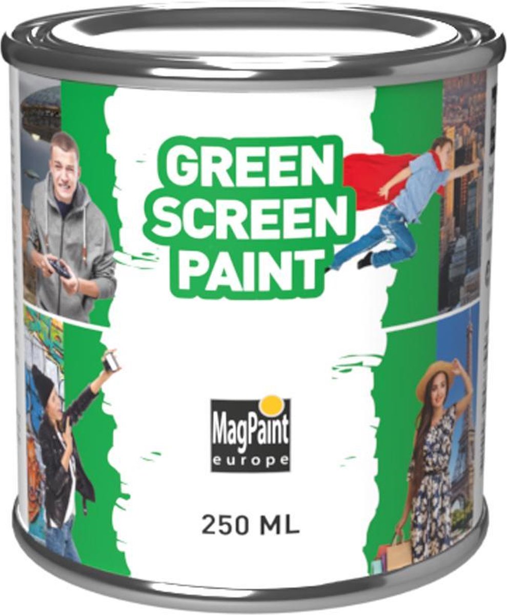 MagPaint Greenscreen Verf – Mat Groen – 250ml (2,5 m²) – Professionele Chromakey Verf