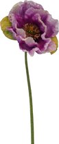 Viv! Home Luxuries Klaproos Orientaalse Papaver - zijden bloem - lila paars - 77cm