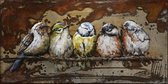 Peinture Oiseaux en métal