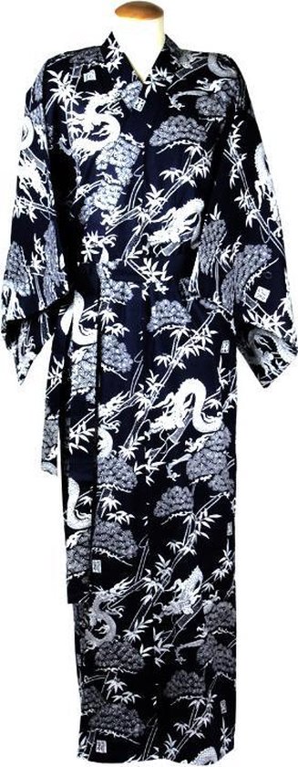 YUKATA JAPONAIS ORIGINAL sans marque AVEC CONCEPTION DRAGON (TAILLE VOIR DESCRIPTION DU PRODUIT !!) Kimono de nuit unisexe taille unique