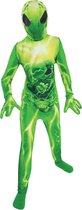 AMSCAN - Groen integraal alien kostuum voor kinderen - 128/134 (8-10 jaar)