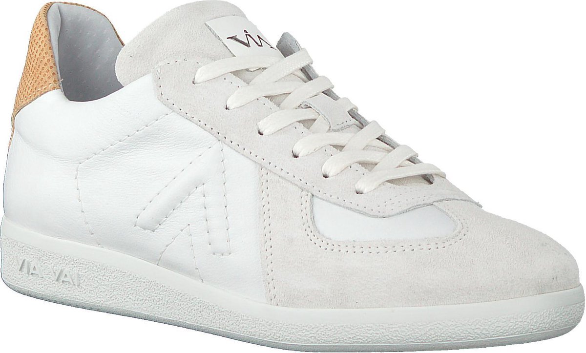 VIA VAI Dames Lage sneakers Nilla Sleek - Wit - Maat 41 | bol.com