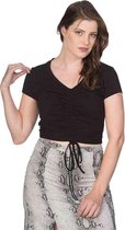 Banned Top -S- 90S LOOK SCRUNCH UP Zwart