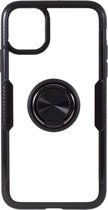 Telefoonhoes met vingerring voor iPhone 11 Pro Max 6.5 inch -All black