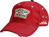 Cap Catch up with Jesus - red