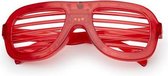 Freaky Glasses® - LED shutter bril basic - lichtgevende bril - LED brillen - Feestbril - Party - Festival - Rave - rood