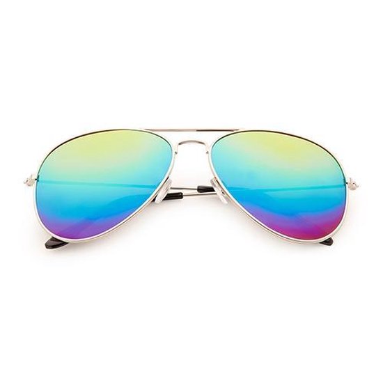 Freaky Glasses® - Piloten bril - Festival Bril - Pride Zonnebril– Dames - Heren - Regenboog Spiegellenzen van Freaky Glasses — afbeelding 2