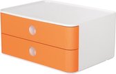 Smart-box Han Allison met 2 lades abrikoos oranje, stapelbaar HA-1120-81