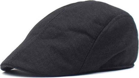 Retro pet - flat cap zwart