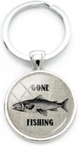 Akyol - Gone Fishing Sleutelhanger - Vis - Vissen - Leuk kado voor iemand die van vissen houd - 2,5 x 2,5 CM