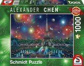Schmidt -Vuurwerk bij de Eiffeltoren (1000) - Puzzel