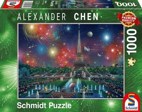 Puzzel - vuurwerk bij de Eiffeltoren