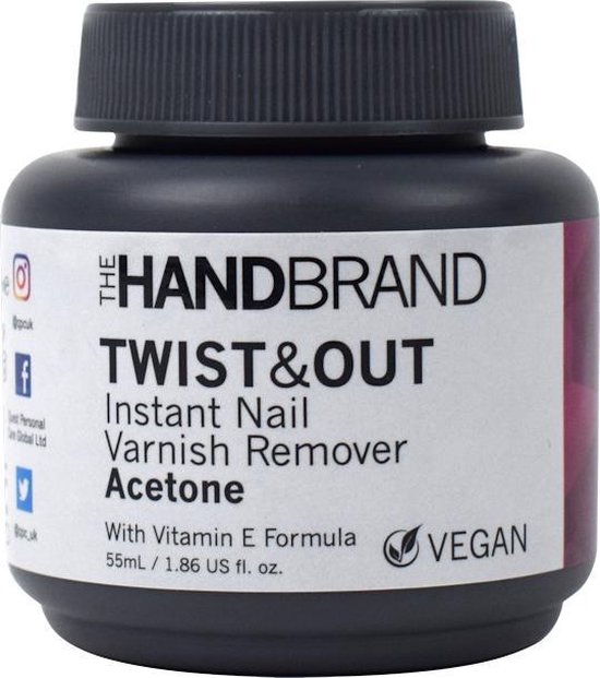 The Hand Brand Nail Varnish Remover Sponge Pot Acetone