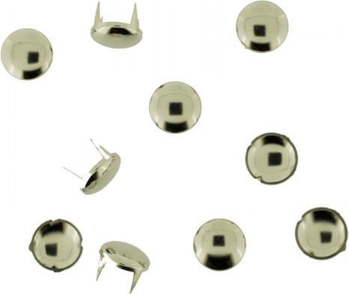 Studs rond 12mm 10pcs Zilver