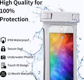 Un ESR de qualité de marque - Étui pour téléphone étanche - Pochette GSM - Étui - Pochette - Sac - Sac étanche - Résistant à l' Water - Universel - Wit / Transparent et certifié étanche IPX8