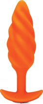 B-Vibe - Texture Plug Swirl Oranje