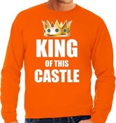 Koningsdag sweater / trui Im the king of this castle oranje voor heren - Woningsdag - thuisblijvers / Kingsday thuis vieren XXL