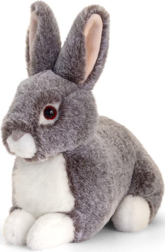 Keel Toys konijn grijs konijnen knuffel 25 cm - Konijnen knuffeldieren -... | bol.com