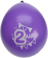 16x stuks Ballonnen 2 jaar leeftijd/verjaardag feestartikelen versiering - party ballonnen 25 cm