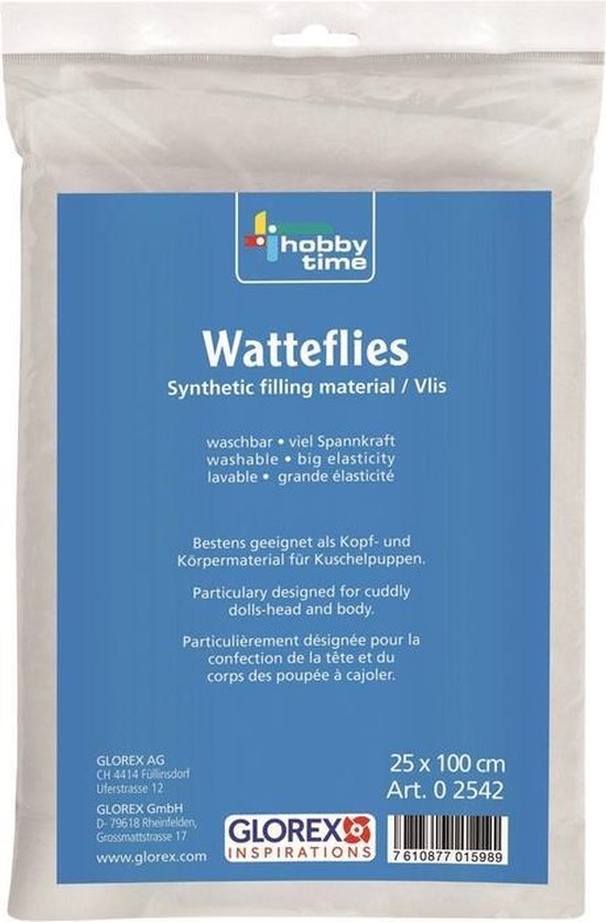 Wattenvlies 100 grams vulmateriaal 25 x 100 cm - Hobby/knutselmateriaal  -... | bol.com