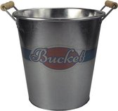 Zinken emmer bucket met handvatten 10 liter  - Drankemmer - Koelemmer - Plantenbak van zink