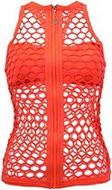 Seafolly Mesh About Zip Front Singlet - Tankini in de kleur Nectarine - Maat 36 (S)