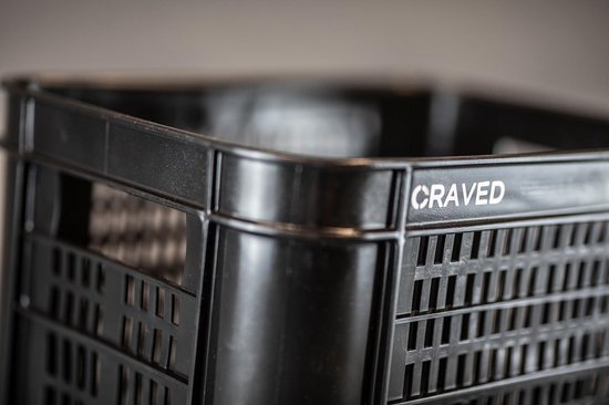 Craved Fietskrat - 30 Liter - Zwart - Inclusief Bevestigingsmateriaal - CRAVED