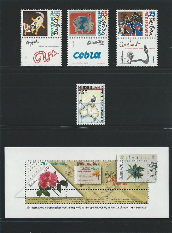 Thumbnail van een extra afbeelding van het spel Nederland Jaarcollectie Postzegels 1988