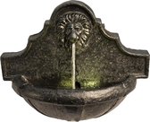 Teamson Home - Buiten Tuin Muur Water Fontein - Waterornament - Leeuwen Hoofd Ontwerp Met Lichten - Tuindecoratie - Met Pomp
