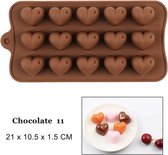 WiseGoods - Chocolade Vorm - Bakken - Siliconen Cakevorm - 3D DIY Chocolate - Hart Vorm - Non-Stick