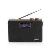Nedis Draagbare Radio DAB+ Draagbare Radio DAB+ Bluetooth - Bruin/Zwart