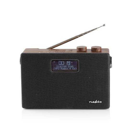 Nedis Draagbare Radio DAB+ Draagbare Radio DAB+ Bluetooth Bruin/Zwart