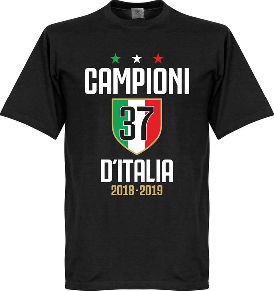 Campioni D'Italia 37 T-Shirt - Zwart - XXXL