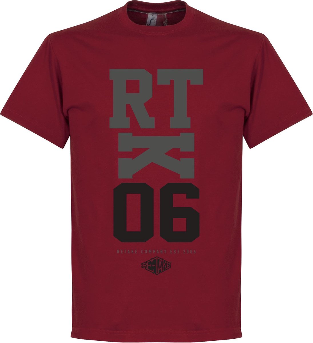 1095x1200.jpg Retake RTK06 T-Shirt - Rood - XXL - Afbeelding 1