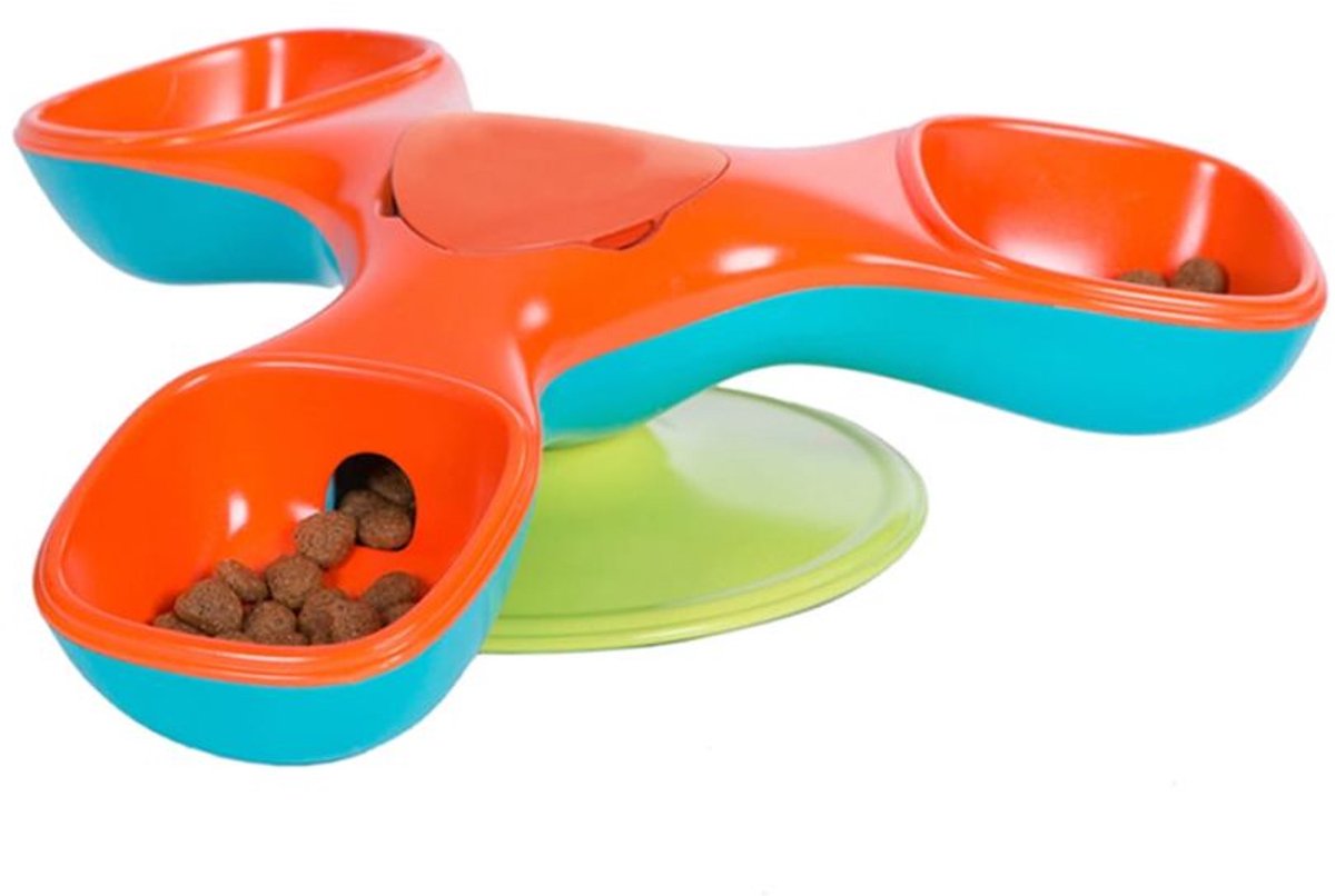 Outward Hound Triple Treater Totter - Hondenspeelgoed - Puzzel - 28 x 29 cm