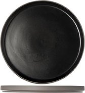 1350 Zwart Dessert Bord - Porselein -  D22xh2cm (Set van 6) En Yourkitchen E-kookboek - Heerlijke Smulrecepten