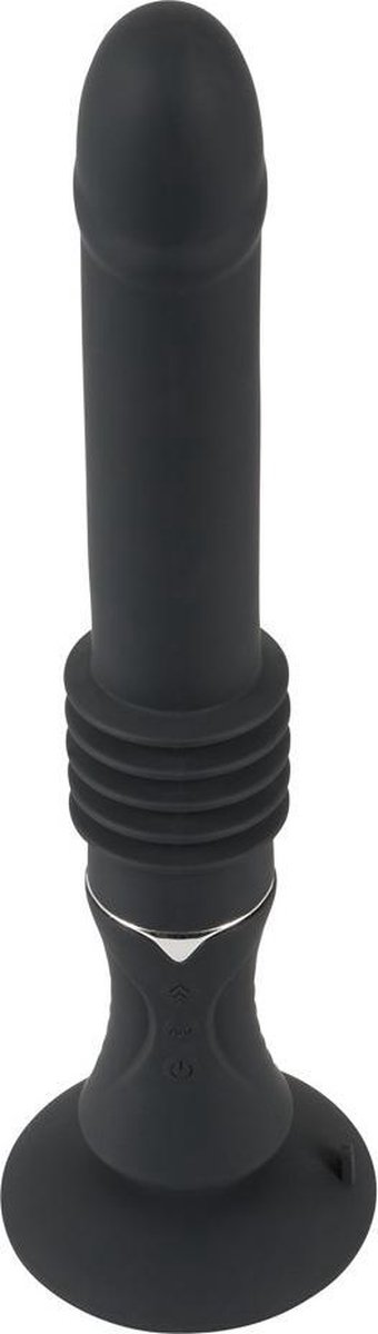 Portable Fucking Machine Stotende en Vibrerende Zuignap Vibrator met Krachtige Motoren 28.5 cm – Zwart